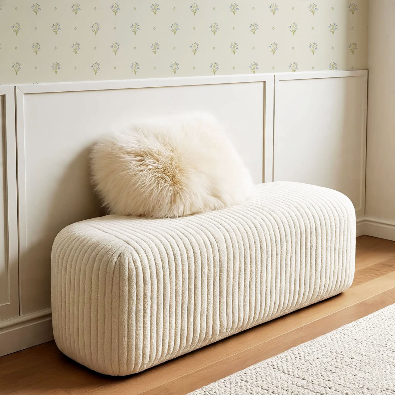 Hope Snowdrop Blue Cream Wallpaper