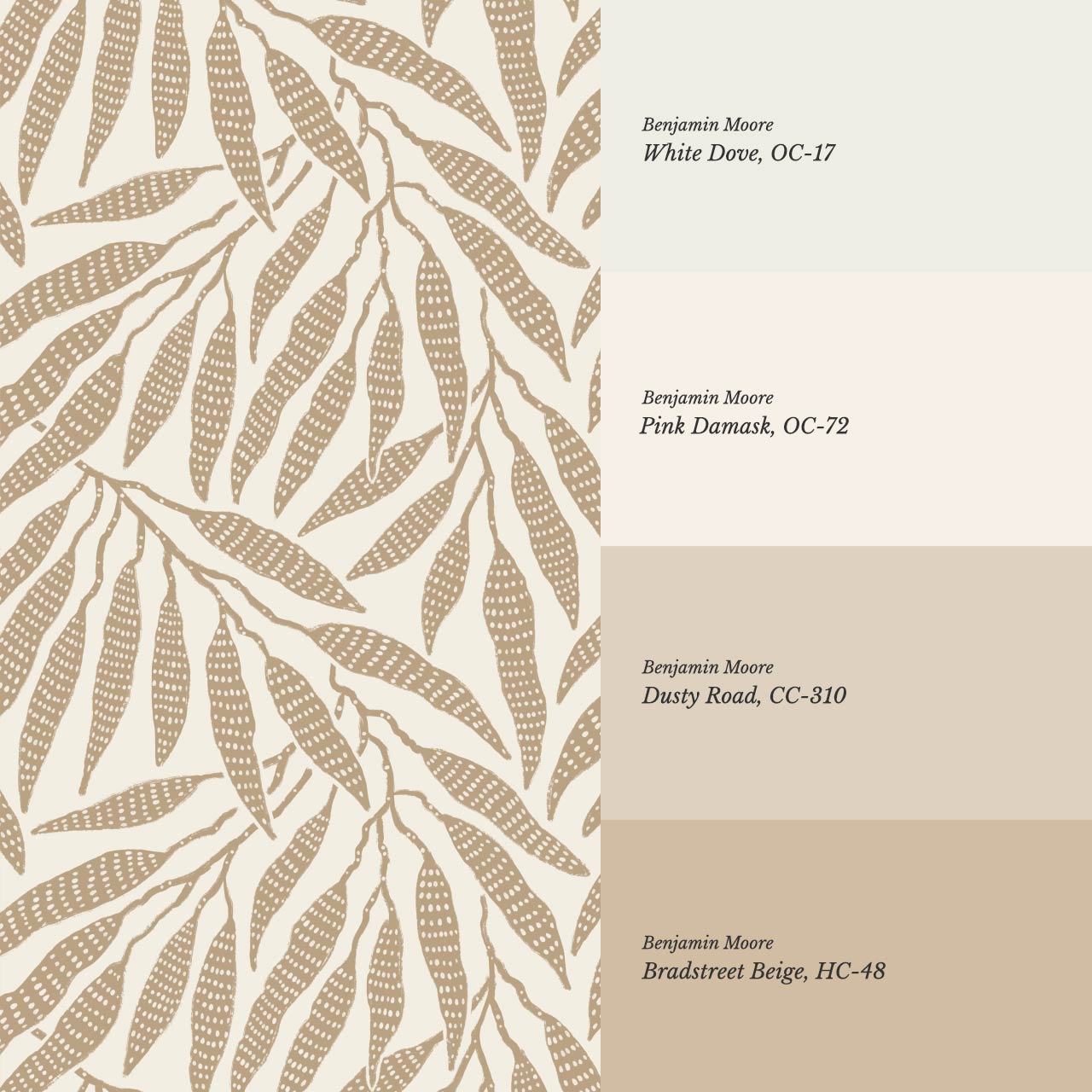 Hortensia Bamboo Tranquility Ivory Tawny Wallpaper