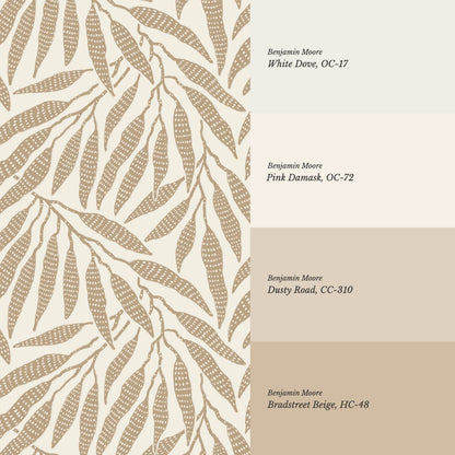Hortensia Bamboo Tranquility Ivory Tawny Wallpaper