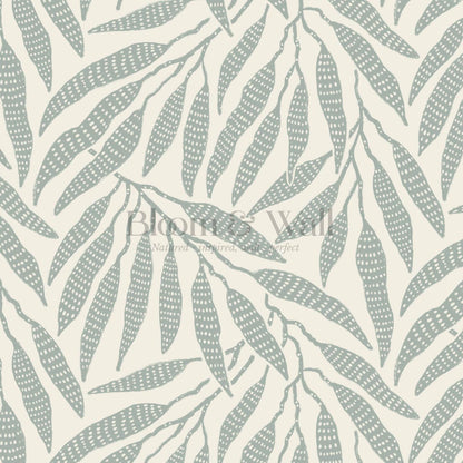 Hortensia Bamboo Tranquility Ivory Sage Wallpaper