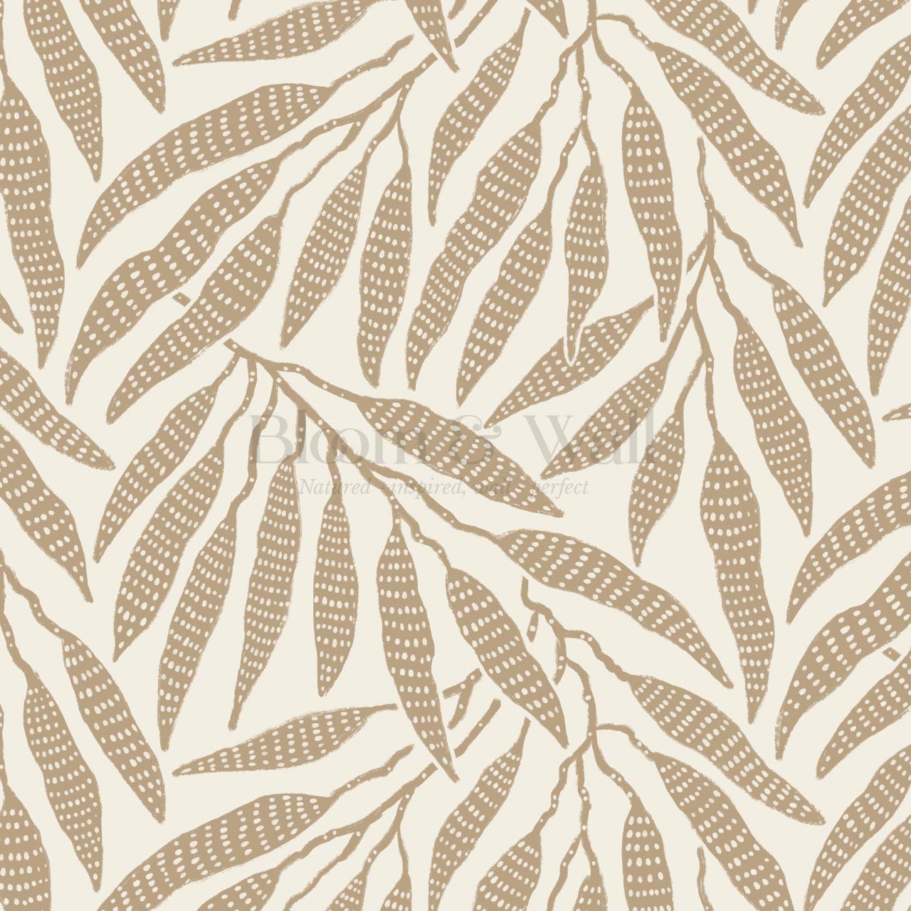 Hortensia Bamboo Tranquility Ivory Tawny Wallpaper