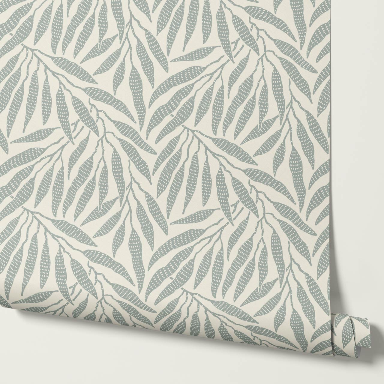 Hortensia Bamboo Tranquility Ivory Sage Wallpaper