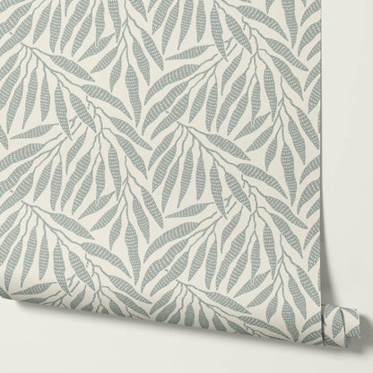 Hortensia Bamboo Tranquility Ivory Sage Wallpaper