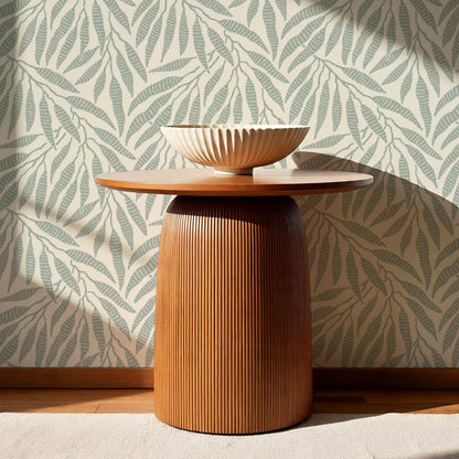Hortensia Bamboo Tranquility Ivory Sage Wallpaper