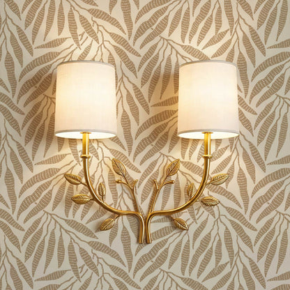 Hortensia Bamboo Tranquility Ivory Tawny Wallpaper