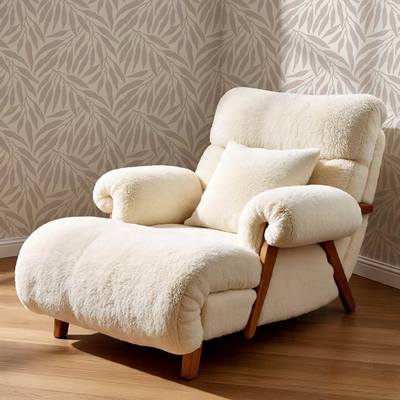Hortensia Bamboo Tranquility Ivory Dusty Rose Wallpaper
