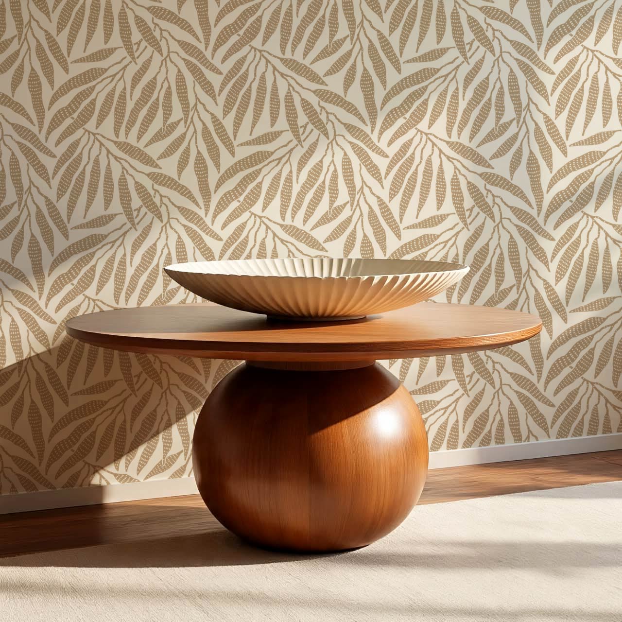 Hortensia Bamboo Tranquility Ivory Tawny Wallpaper