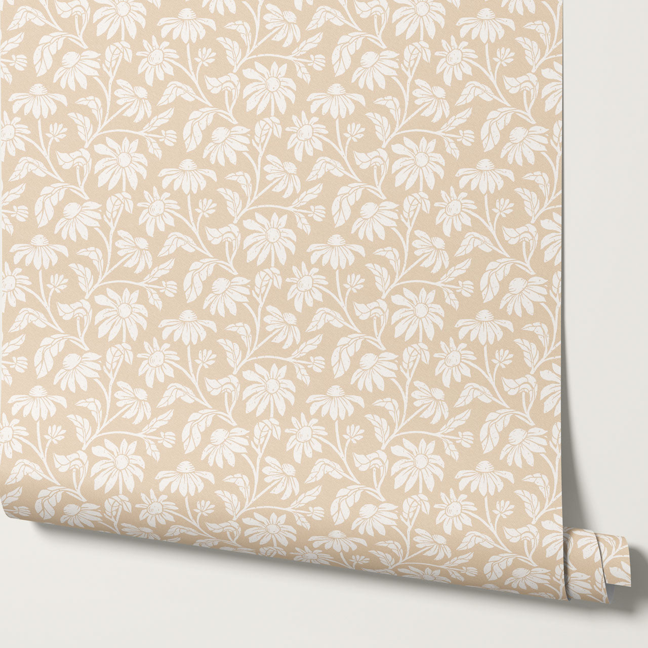 Isabelle Floral Garden Pearl Wallpaper