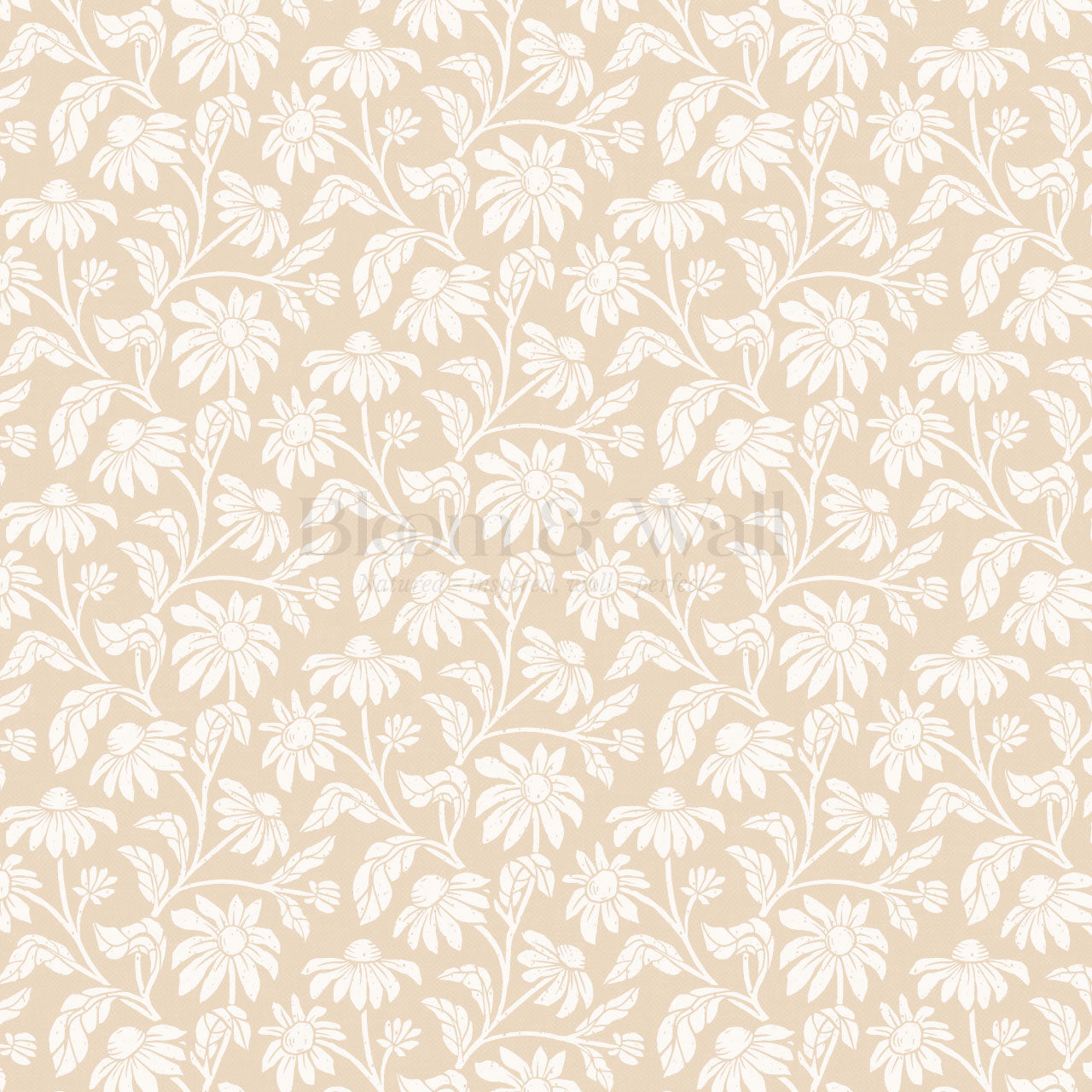 Isabelle Floral Garden Pearl Wallpaper