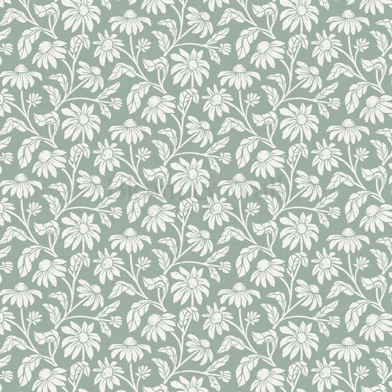 Isabelle Floral Garden Sage Wallpaper