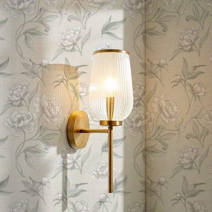 Ilaria Large Peonies Sage Cream Wallpaper