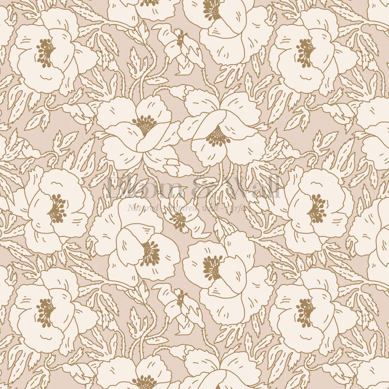 Indra Poppy Rose Dust Wallpaper
