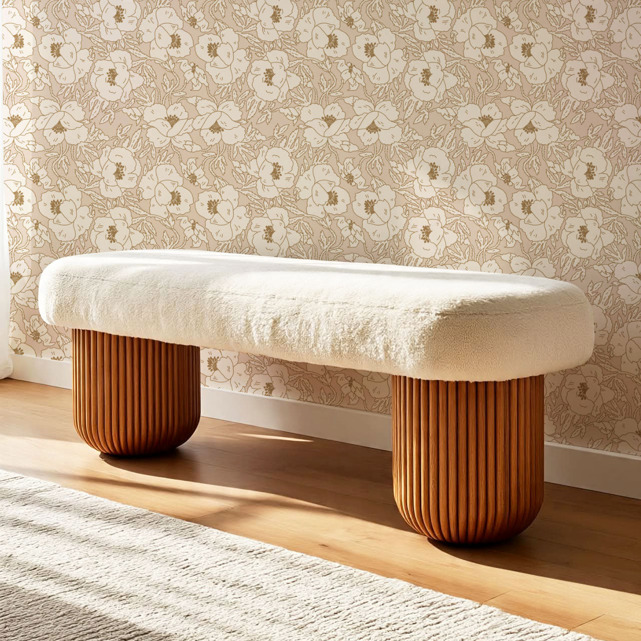 Indra Poppy Rose Dust Wallpaper