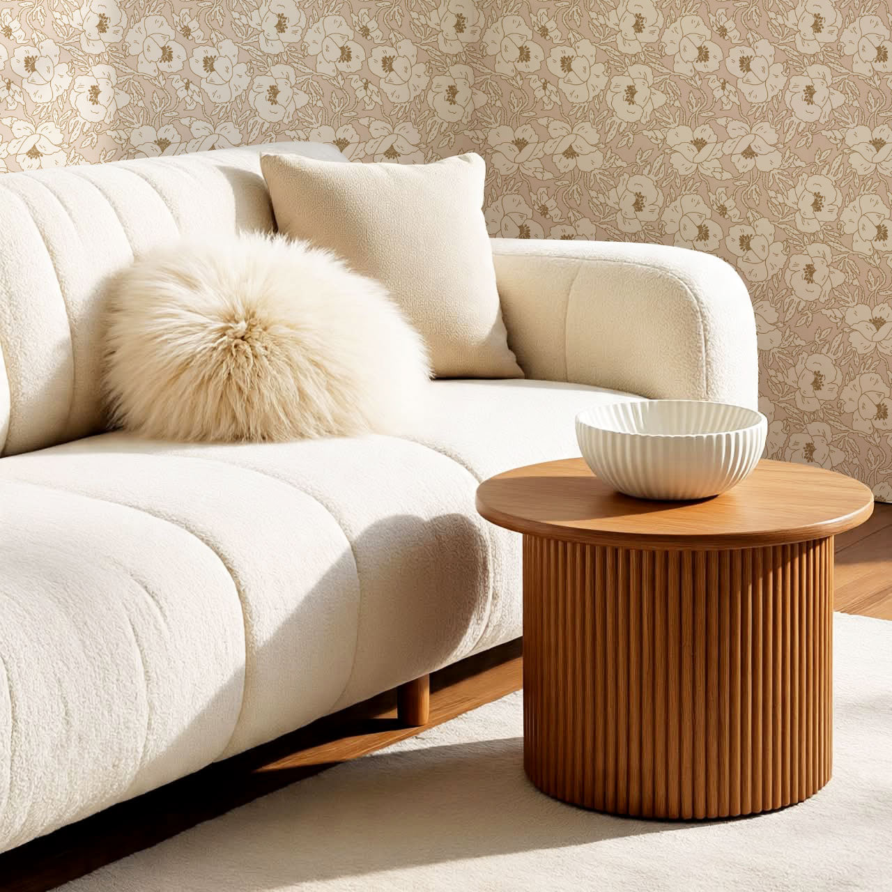 Indra Poppy Rose Dust Wallpaper