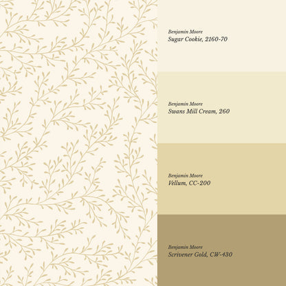 Ines Delicate Vines Cream Wallpaper