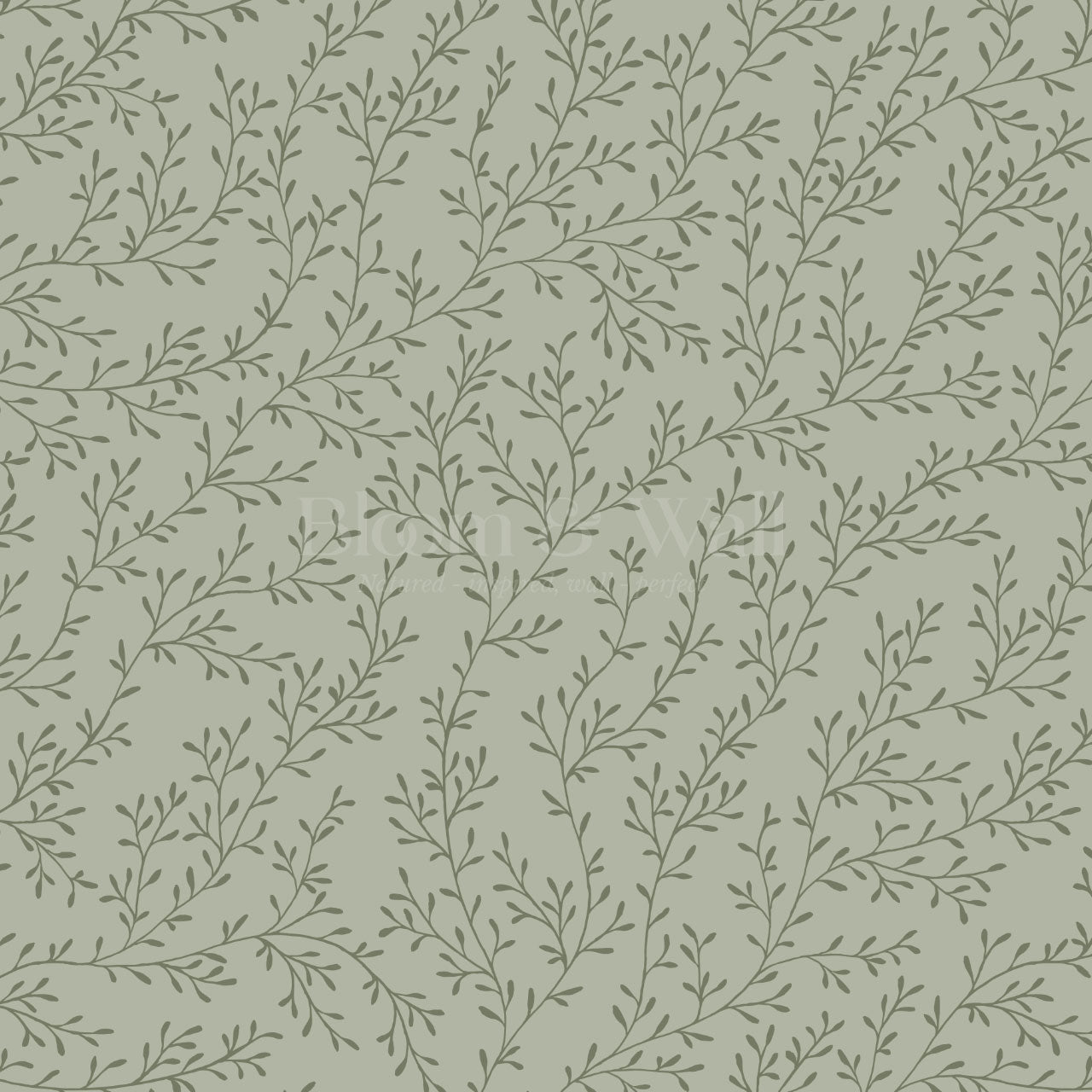 Ines Delicate Vines Forest Green Wallpaper