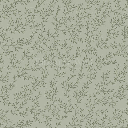 Ines Delicate Vines Forest Green Wallpaper