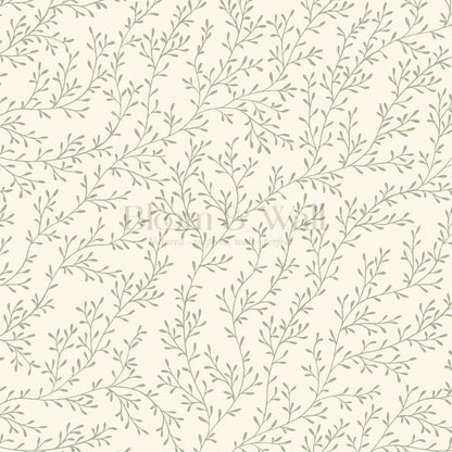 Ines Delicate Vines Sage Wallpaper