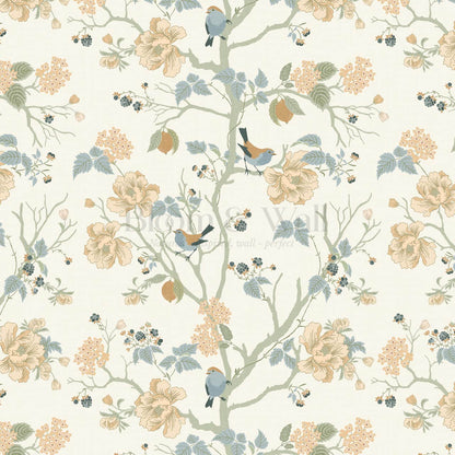 Ingrid Chinoiserie Sage Sky Wallpaper