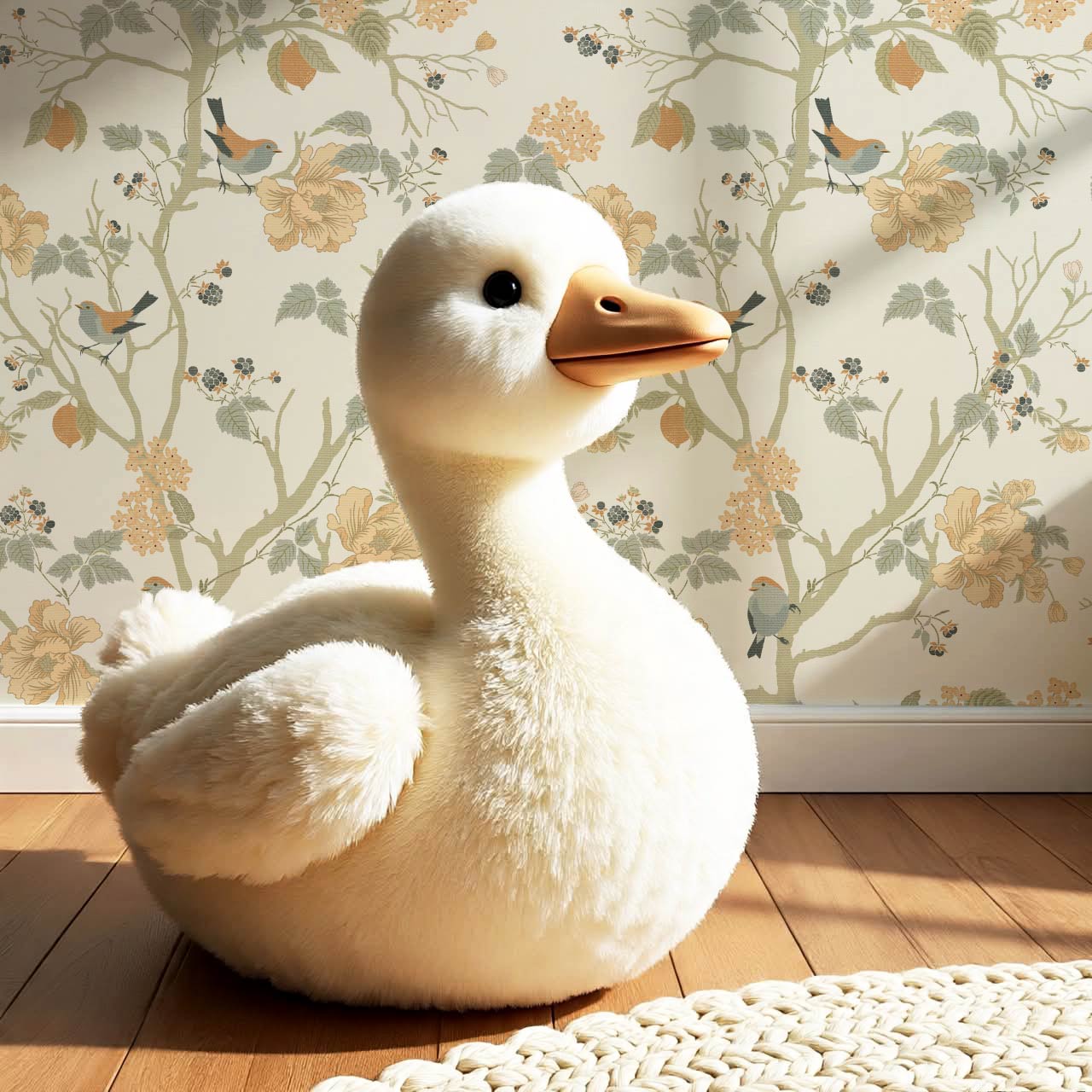 Ingrid Chinoiserie Sage Orange Wallpaper