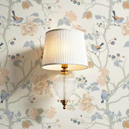 Ingrid Chinoiserie Coral Sky Wallpaper