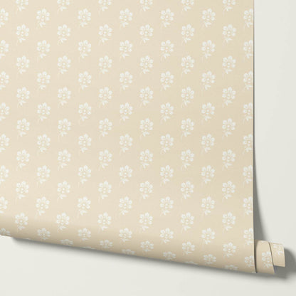 Ione Ditsy Floral Oatmeal Cream Wallpaper