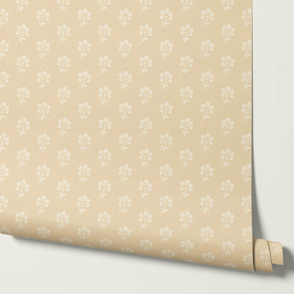 Ione Ditsy Floral Honey Cream Wallpaper