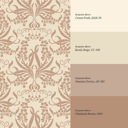 Ira Bulb Bloom Garden Clay Almond Wallpaper