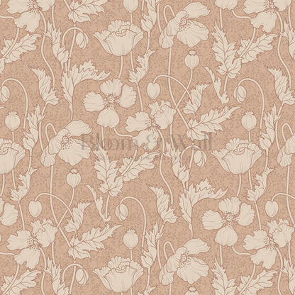 Astrella Poppy Clay Beige Wallpaper