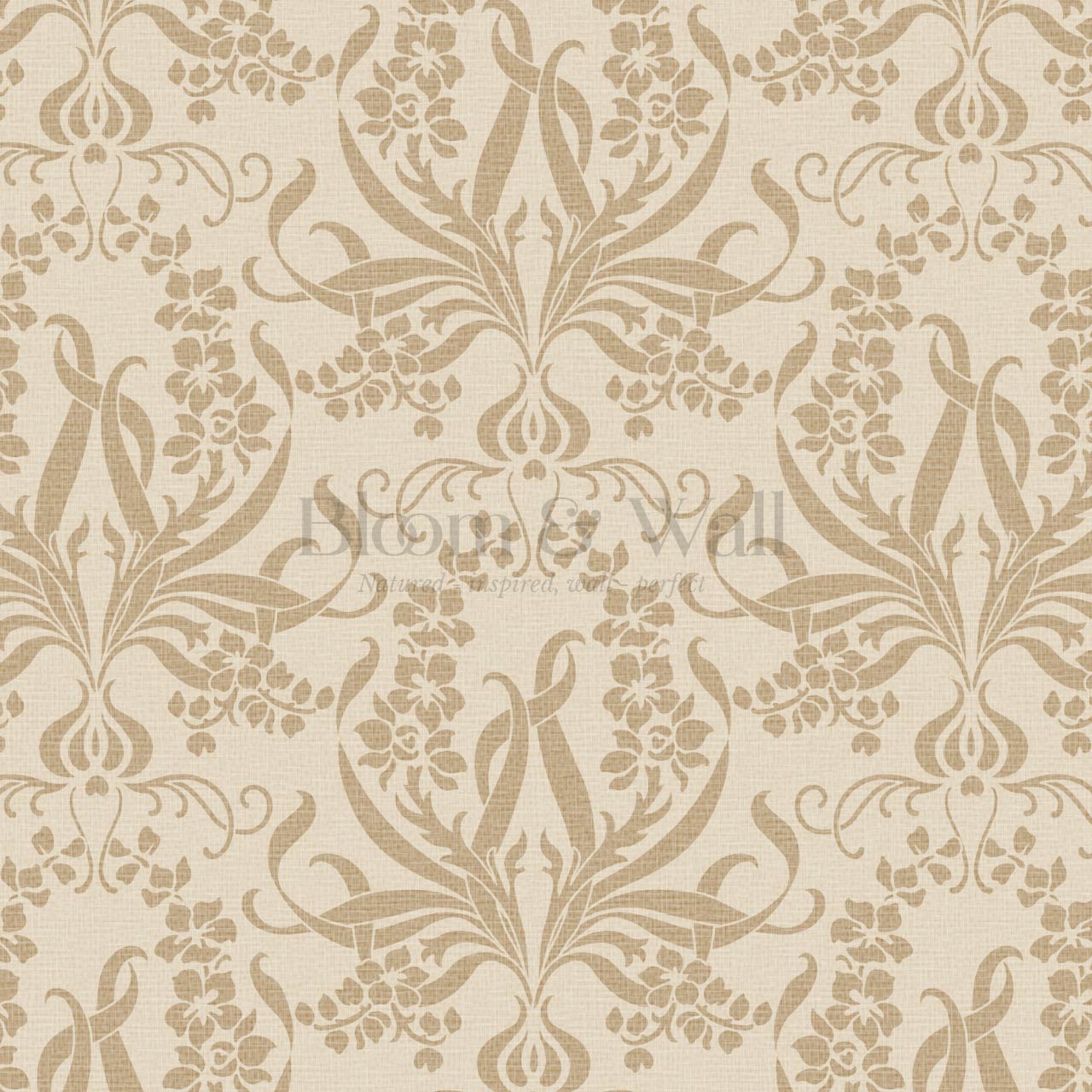 Ira Bulb Bloom Garden Taupe Earth Wallpaper