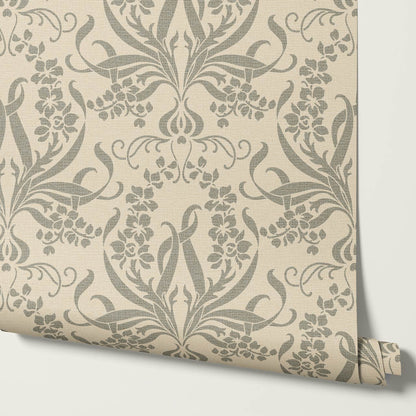 Ira Bulb Bloom Garden Vintage Sage Wallpaper