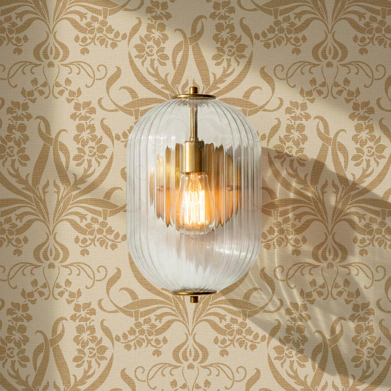 Ira Bulb Bloom Garden Taupe Earth Wallpaper