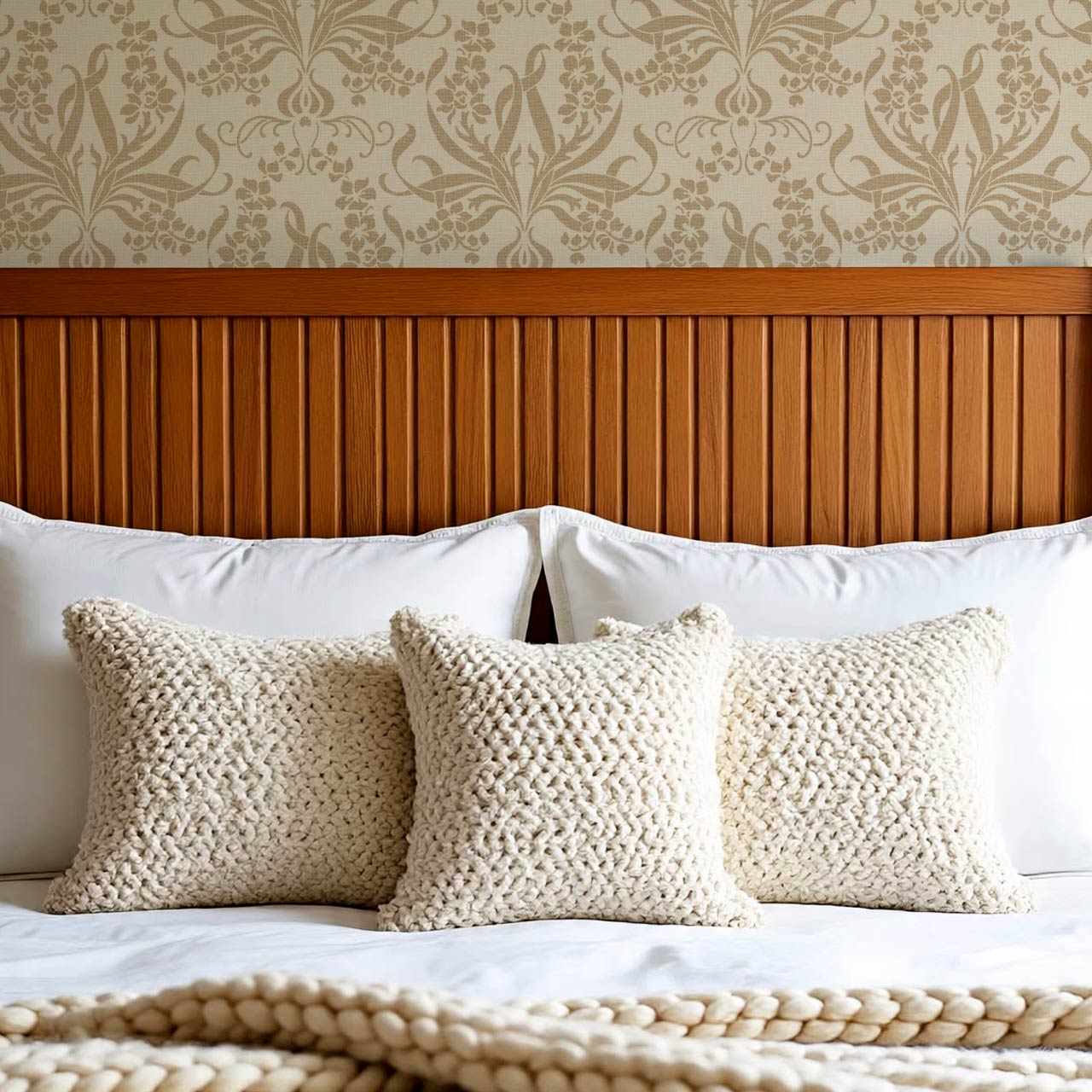 Ira Bulb Bloom Garden Taupe Earth Wallpaper