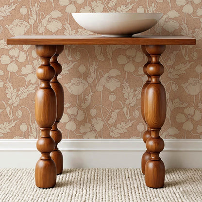 Astrella Poppy Clay Beige Wallpaper