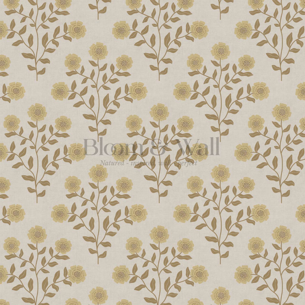 Irati Everbloom Olive Taupe Wallpaper