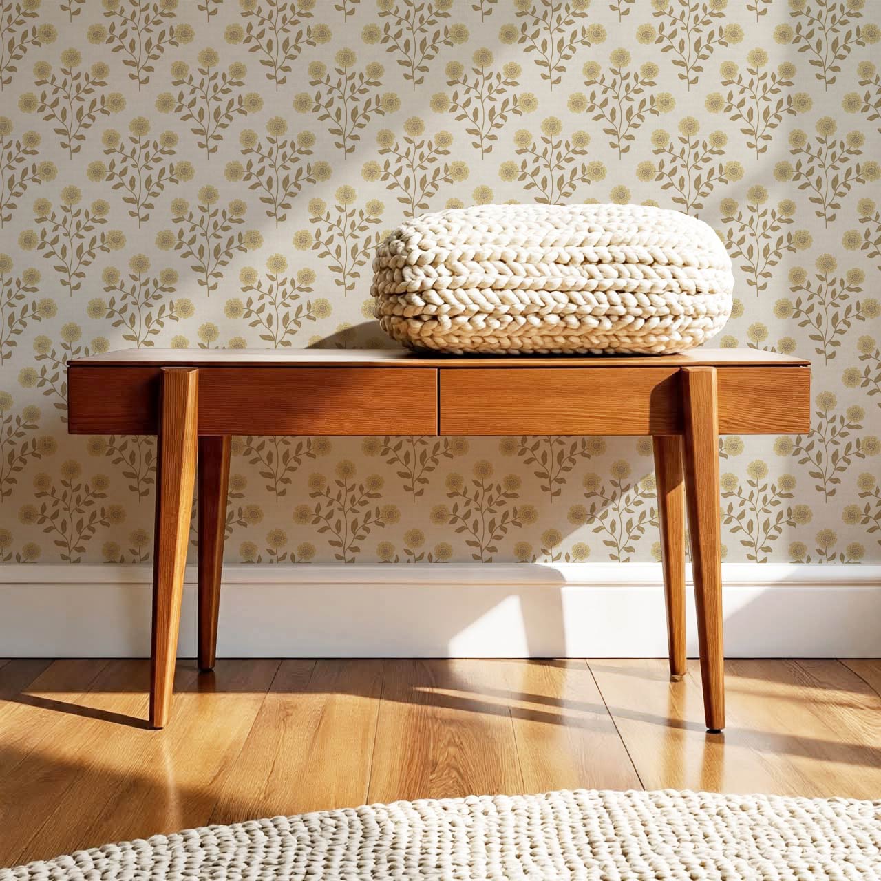 Irati Everbloom Olive Taupe Wallpaper