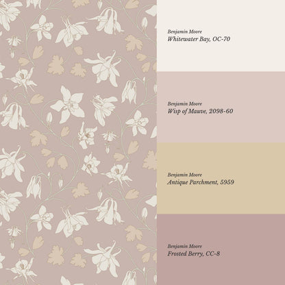 Irinia Columbine Trail Dusty Berry Wallpaper
