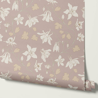 Irinia Columbine Trail Dusty Berry Wallpaper
