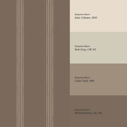 Iris Stripes Brown Taupe Wallpaper