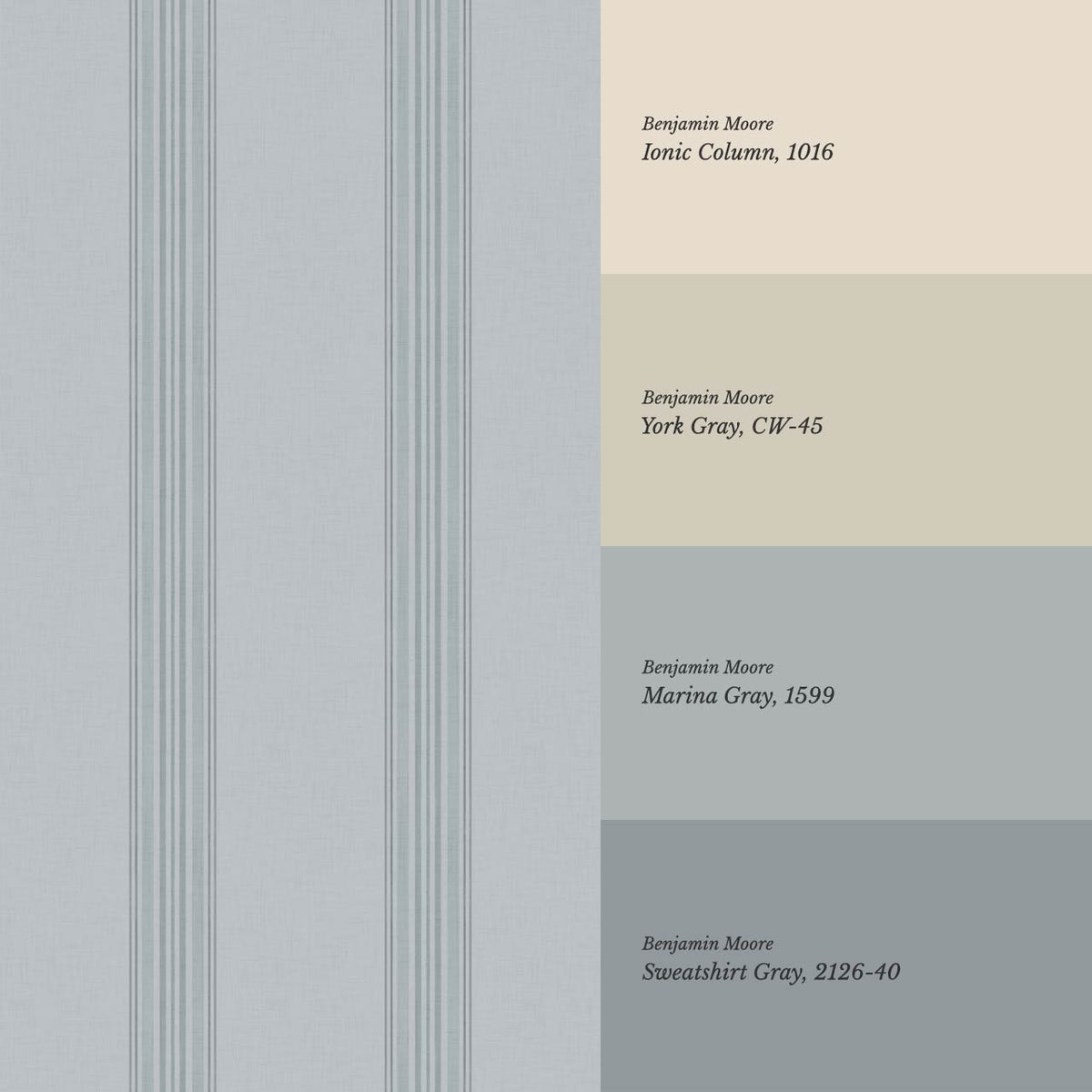 Iris Stripes Silver Slate Wallpaper