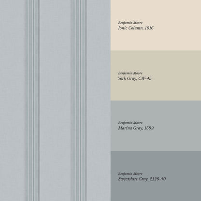 Iris Stripes Silver Slate Wallpaper