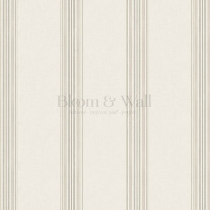 Iris Stripes Alabaster Beige Wallpaper