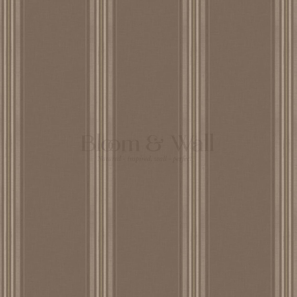 Iris Stripes Brown Taupe Wallpaper
