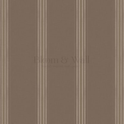 Iris Stripes Brown Taupe Wallpaper