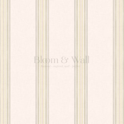 Iris Stripes Cream Olive Wallpaper