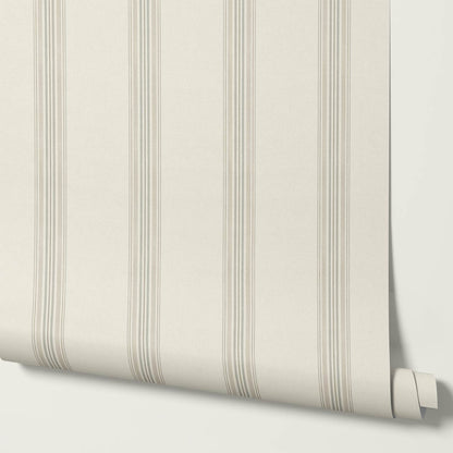 Iris Stripes Alabaster Beige Wallpaper