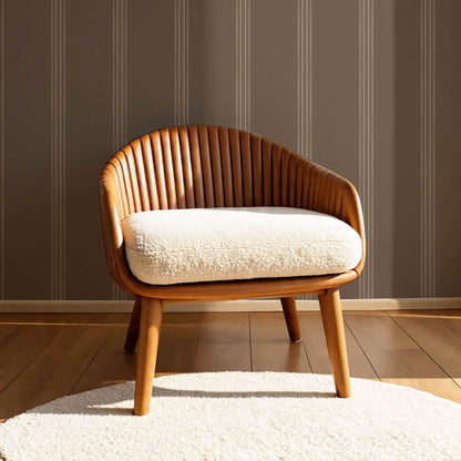 Iris Stripes Brown Taupe Wallpaper