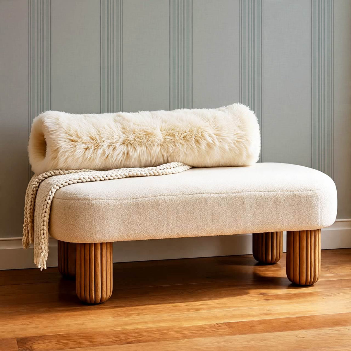 Iris Stripes Silver Slate Wallpaper