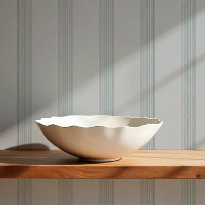 Iris Stripes Silver Slate Wallpaper