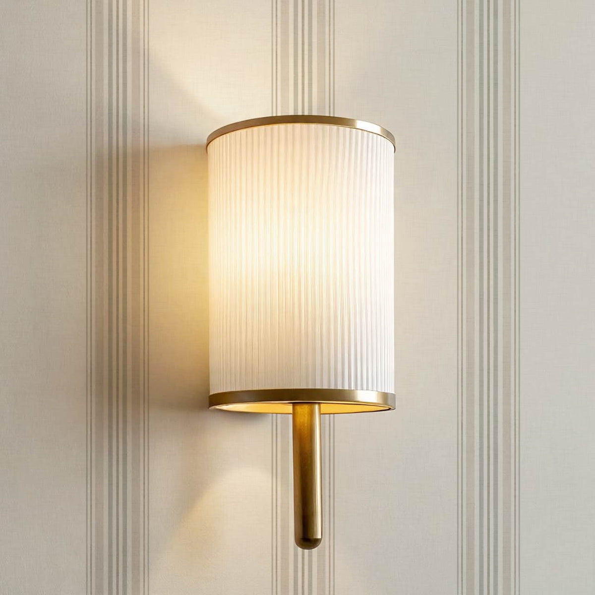 Iris Stripes Alabaster Beige Wallpaper